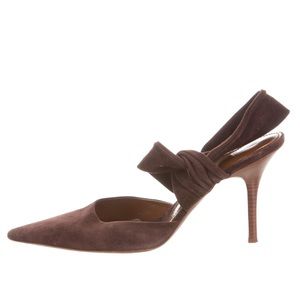Bally Suede Pointed Toe Mules